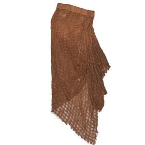 NEW Z&L EUROPE women's crochet long skirt in rust